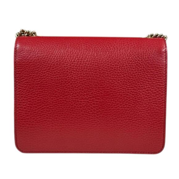 GUCCI Red Leather Shoulder Bag - Picture 3 of 10